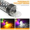 2PCS 1FT RGB LED Antennas With Warning Lights Antenna Led Bar Spiral Sequential Whip Light Off-road And UTV Accessories