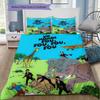 Juego de Funda Nórdica Tintín A Mururoa Cómic, Ropa de Cama Clásica de Dibujos Animados Con 2 Fundas de Almohada, Sin Relleno Nórdico, Decoración de Habitación Infantil Regalo Para Fans de Tintín