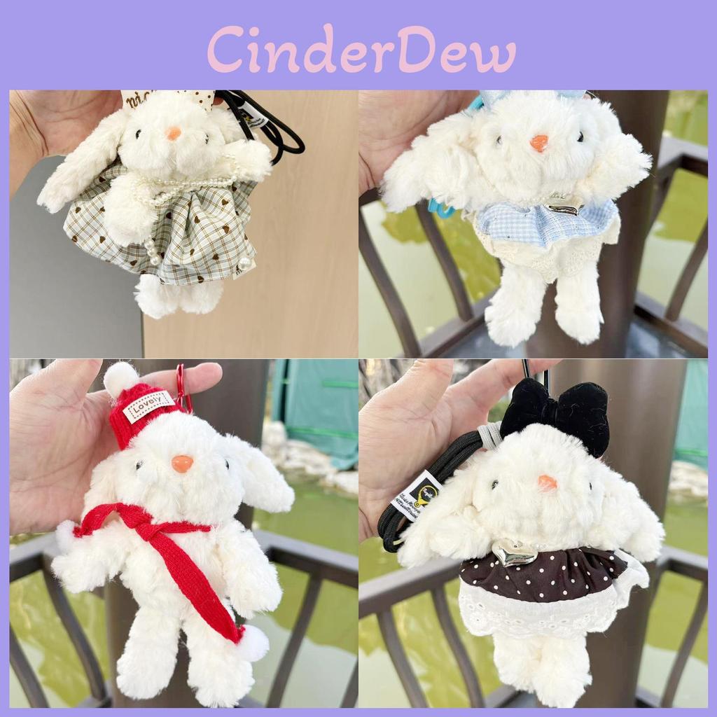 Dopamine Grid Bunny Plush Doll With Hanging Rope For Kids Playroom Decor