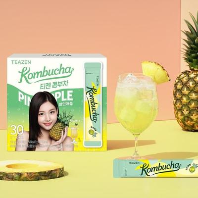 Kombucha Pineapple (1Box 30 Sticks), Korea Kombucha