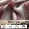 Unisex 100% Wool Knitted Striped Ring Scarf Women Soft Warm Cashmere Like Neckchief Fashion Turtleneck Fake Collar Neck Warmer