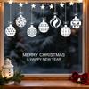 White Hanging Ball Christmas Window Sticker Static Cling Glass Decor