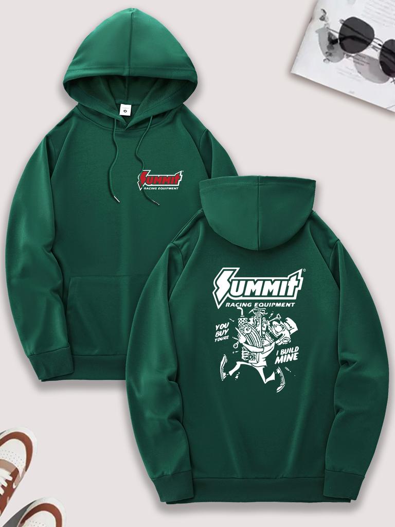 Men'S Casual Pullover with Kangaroo Pocket Comfortable Wear Outdoor Activity Outdoor Clothing Graphic Hoodie Stretchable Fabric
