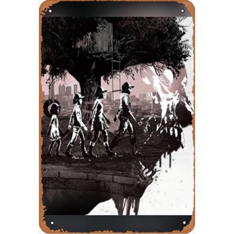 Metal Tin Poster The Walking Dead Movie Metal Sign Plaque Poster for Bar Club Wall Decor Retro Home Vintage Wall Plate Pendant