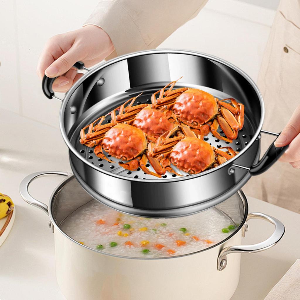 316 Stainless Steel Steamer Basket Kitchen Cooking Tool with Double Ear Steam Rack Safe Material Generic Drain Basket