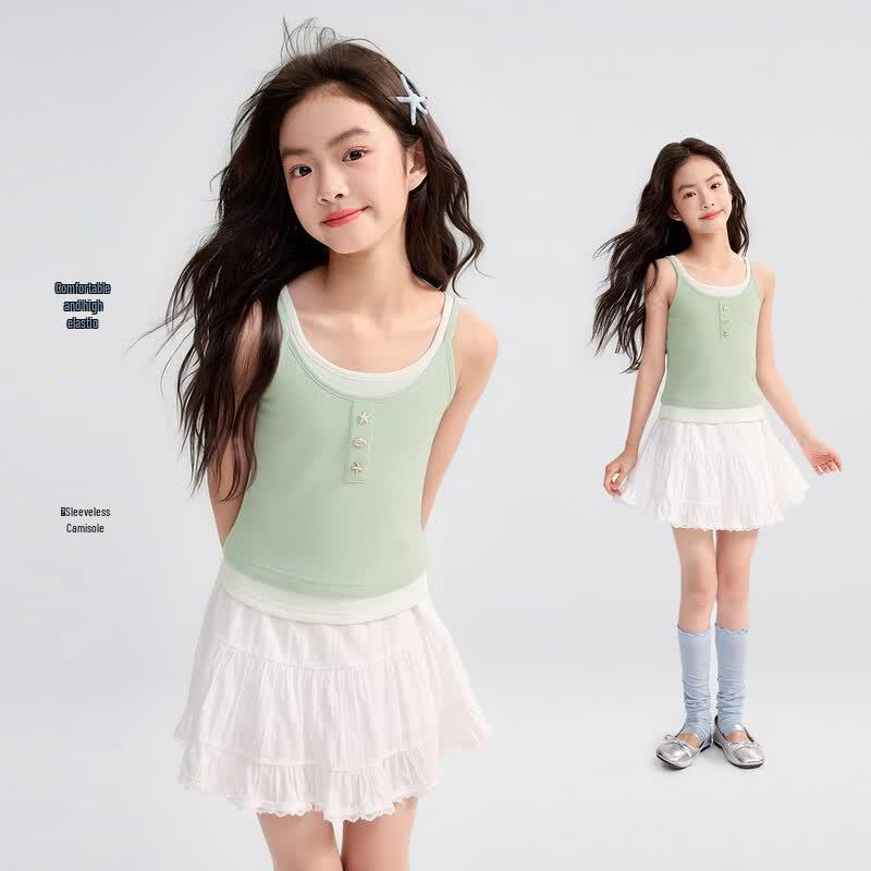 Girls  Color Block Comfort Vest 160