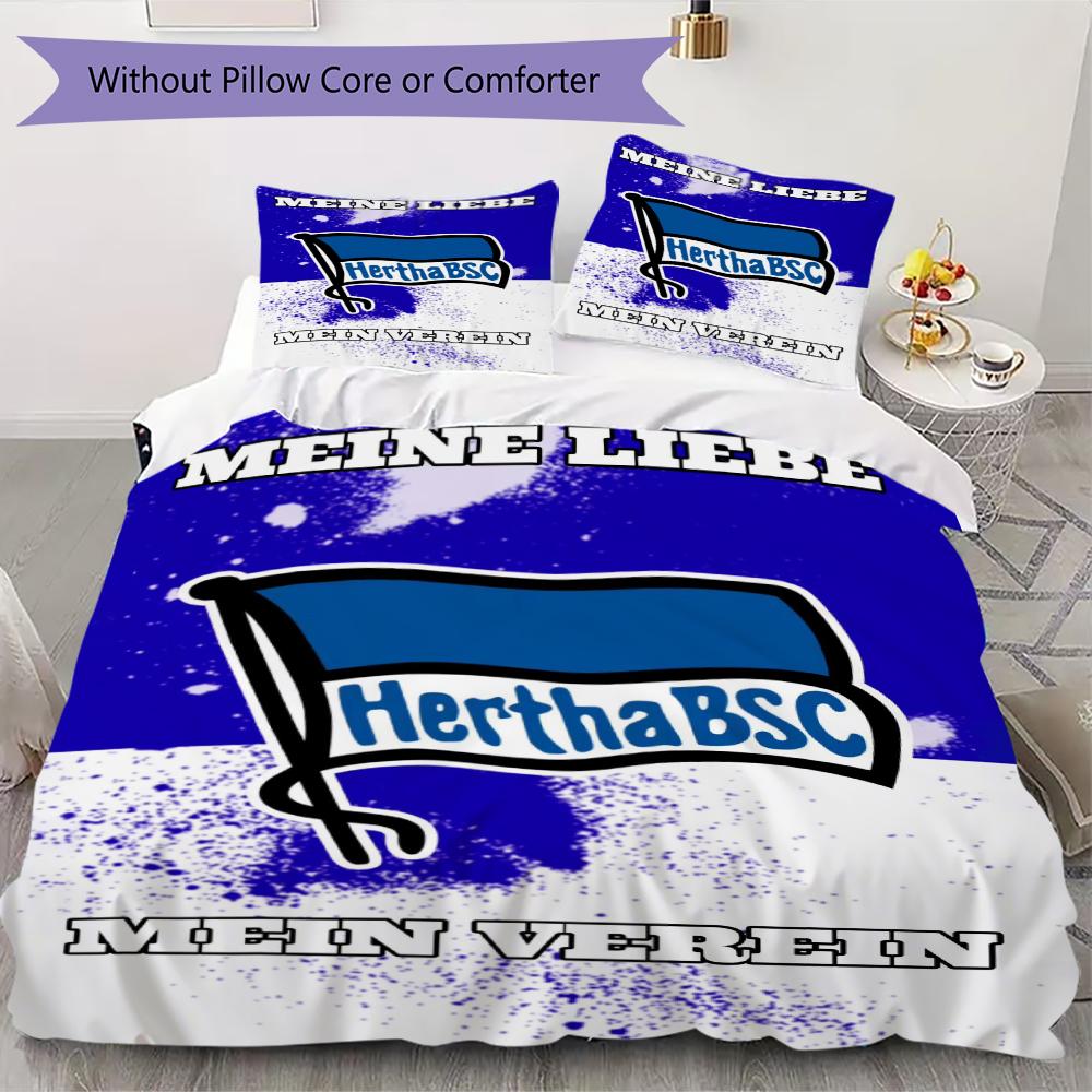 

Hertha BSC Pattern Bedding uilt Set uilt Cover Pillowcase Home Decoration Birthday Gift (1 * duvet cover + 2 * pillowcase without core)39 135x200cm