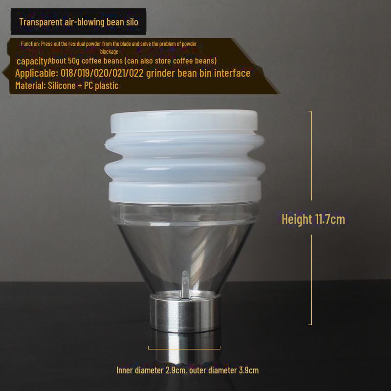 Elektrisk kaffekvarn med liten bönbehållare och rengöringstratt