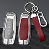 Leather Car Key Cover Case For Ford Fusion Mondeo Mustang F-150 Explorer Edge     Car Styling Keychain