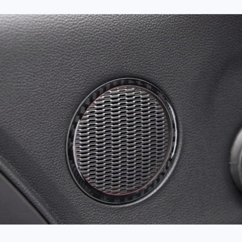 Carbon Fiber Headlight Switch Speaker Frame for Ford Mustang Car Stickers Car-Styling 2015 2016 2017 2018   Auto
