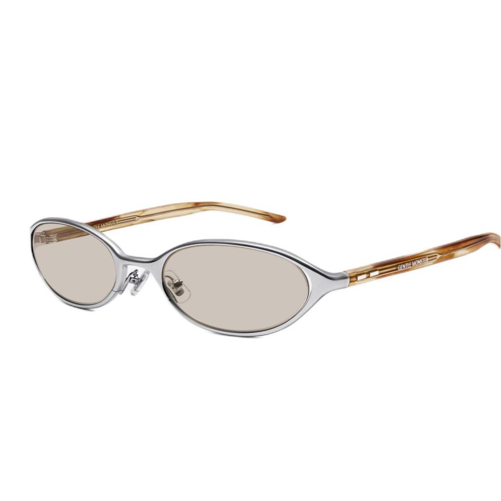 Gentle Monster Fashionable Luxury Oval Sunglasses Women sunglasses Silver MOODY02-BR