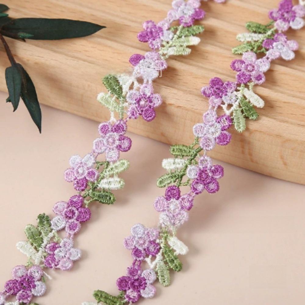 Water-soluble Flower Lace Trim 2cm Wide Small Floral Lace Embroidered Lace Trim  Sewing Projects 4