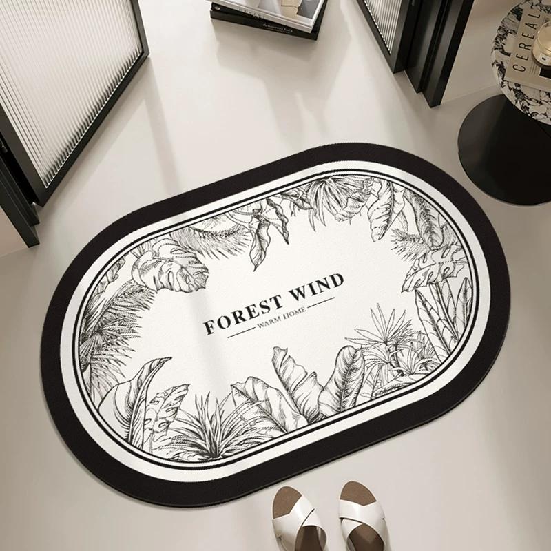 Bathroom Mats Mat Soft Diatom Ooze Absorbent Silicone Non Slip Toilet Toilet Toilet Doorway Carpet Bathroom
