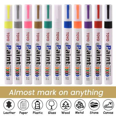 2Pcs Tire Mark Paint Pens Waterproof Fade Resistant Precise Application Fill Paint Pens Vehicle Accessories