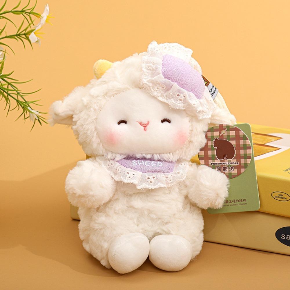 Plush Lamb Doll PP Cotton Lamb Keychain Ornament Sweet Bag Pendant Charm  Backpack Hanging Decor