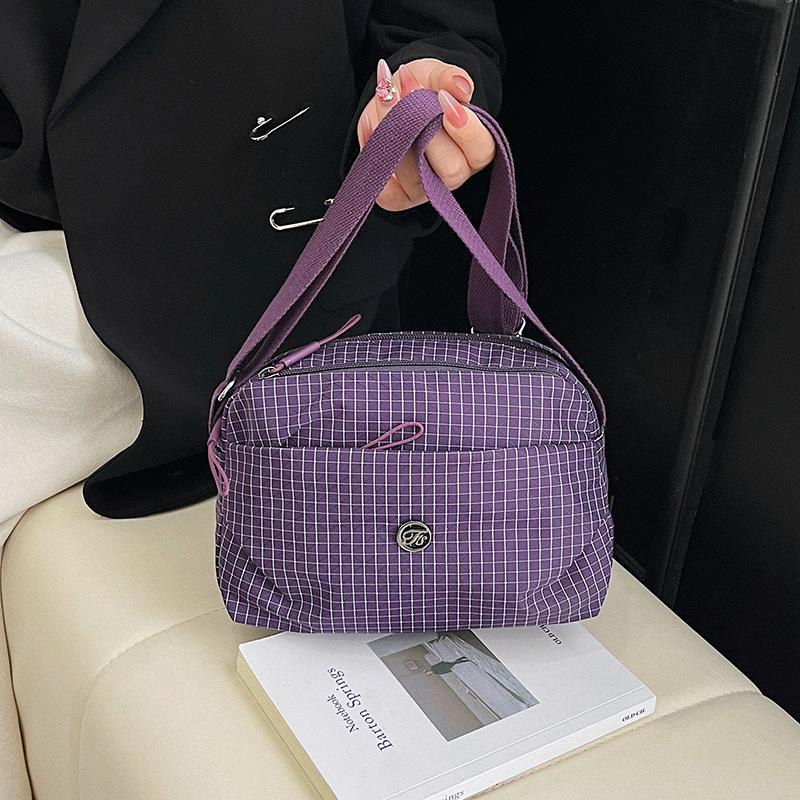 

Женская клетчатая легкая сумка кроссбоди - Стильная маленькая сумка для телефона и на плечо зелёный