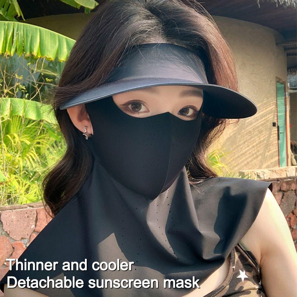 3D Breathable Sun Protection Mask Ice Silk Sunshade Face Mask Fashion Anti-UV Neck Scarf  Cycling