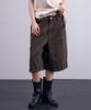 NUAKLE (W) Work Waffle Bermuda Shorts_Mocha Brown