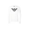 Giorgio Armani Logo Print Crew Neck Short Sleeve T-Shirt Men Tops White 8N1T64-JNQZ-0100