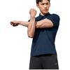 Li Ning Fitness Series Solid Color Breathable Short Sleeve Polo Shirt Men Polo Shirts Dark-Blue APLT197-3