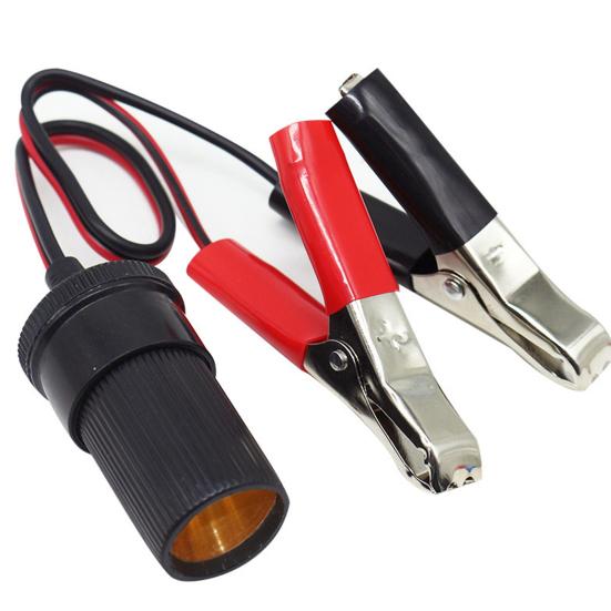 Yousheng 12V Car Charger Battery Terminal Clamp Clip Extension Cord Smoke Igniter Adapter Cable for Truck Trailer Motorcycle Outdoor Power Source