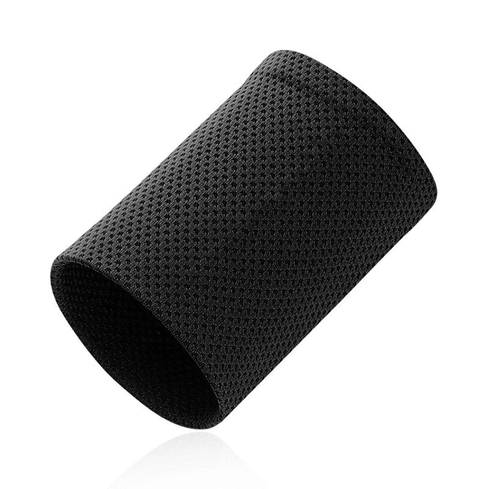 

1pcs Soft Breathable Cooling Wrist Protector Stay Cool Soft Sports Sweat Wrist Bands for Football Basketball Running Sports M чорний