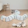 Three-Way Pet Play Tunnel Breathable Pet Playing Tube Funny Folding Cat Tunnel Toy  Playtime