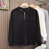 Herren Koreanischer Stil Halber Reißverschluss Kapuzenpullover, Kälteschutz, Lockerer Strick, Herbst-Winter Hochwertige Oberbekleidung.