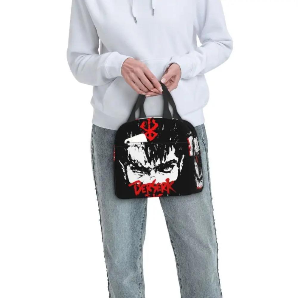 Custom Classic Anime B-Bereserks Hot Logo Insulated Lunch Bags for School Office Waterproof Thermal Cooler Bento Box Women Kids