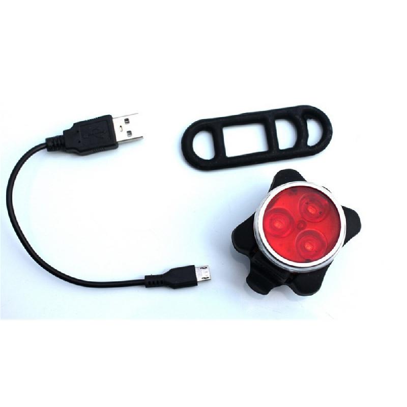 New Bicycle Mountain Bike Tail Light Emergency Signal Lamp USB Rechargeable 4 Modes