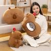 Kawaii Stuffed Capybara Plushie Dollpillow Grey Sakaban Throw Pillow Seat Cushion Brown Cartoon Animal Home Decor Gift