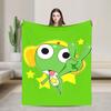 Kero Platoon Frog Keroros Fleece Throw Blanket  Blankets for Sofa Car Soft Bedroom Quilt,