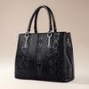 Patent leather snake pattern handbag to work commuter women's tote bag women's large-capacity shoulder versatile messenger bag