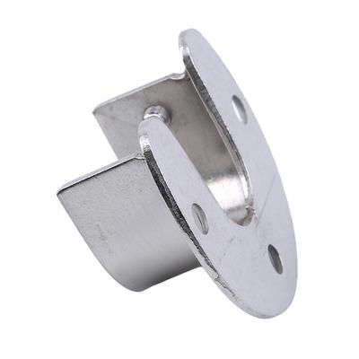 Clothes Curtain Rod Round Tube Closet U-Shaped Rod End Supports Closet Pole Sockets Flange
