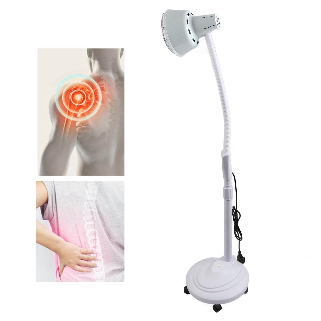 275W Floor Stand Infrared Light Heating Therapy Lamp Pain Relief Adjustable Skin Care Lamp