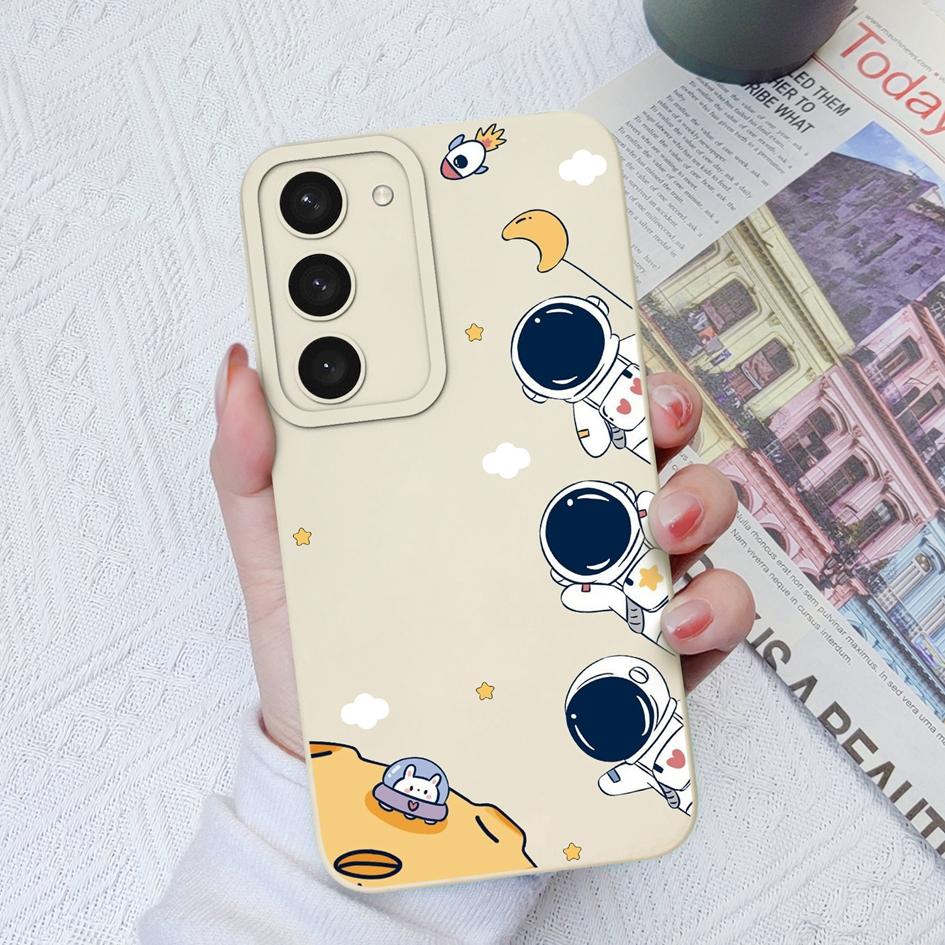 

Для Samsung S23 + Ultra S22 S21 S20 Note 10 Lite 20 Ультра милый мультяшный узор Защитная жидкая силиконовая задняя крышка для Samsung GalaxyS23 Бампер для телефона Samsung S23 Ultra