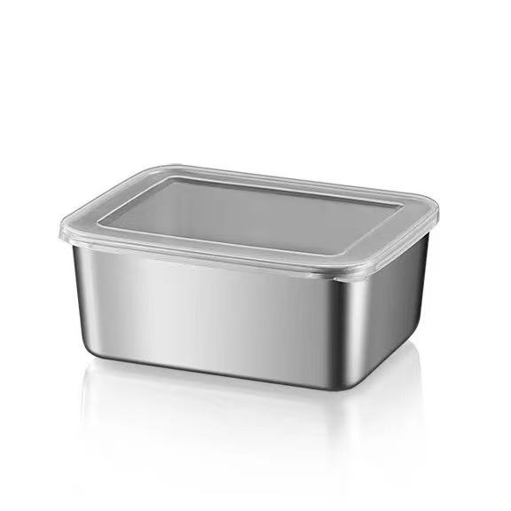 1pc Stainless Steel Food Storage Containers with Airtight Lid, Fresh-keeping Box, Leak Proof, Reusable, Multipurpose Use