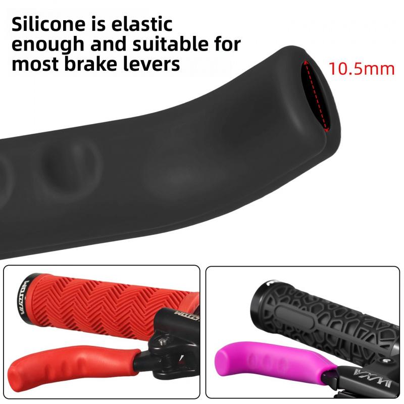 Soft Silicone Bike Brake Lever Cover, 1 Pair Universal Anti-Slip Shock-Absorbing Protector for Mountain Road Bike Cycling Parts