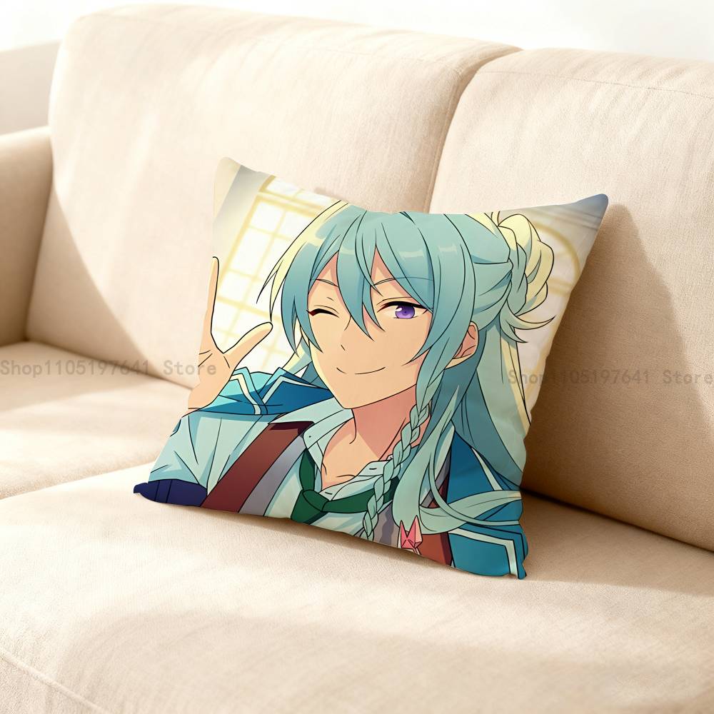E-Ensembles S-Stars Wataru H-Hibiki Pillow Case Plush Pillow Cases Home Decoration Pillow Cover for Sofa Bed Chair Living Room