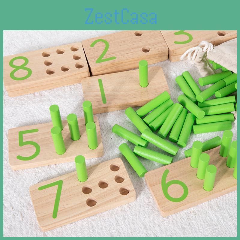 Wooden Learning Math Toy For Kids With Number Pairing And Practice Counting