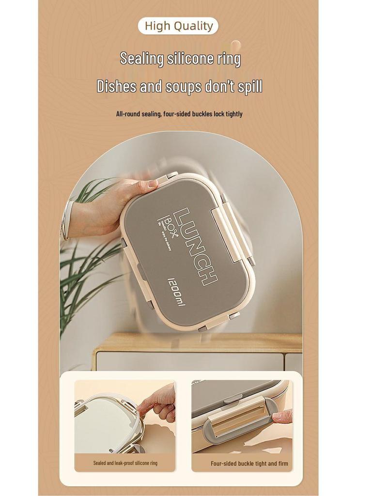 Mikrowellengeeignete japanische Bento-Box: Isolierter Lunchbehälter aus 316 Edelstahl