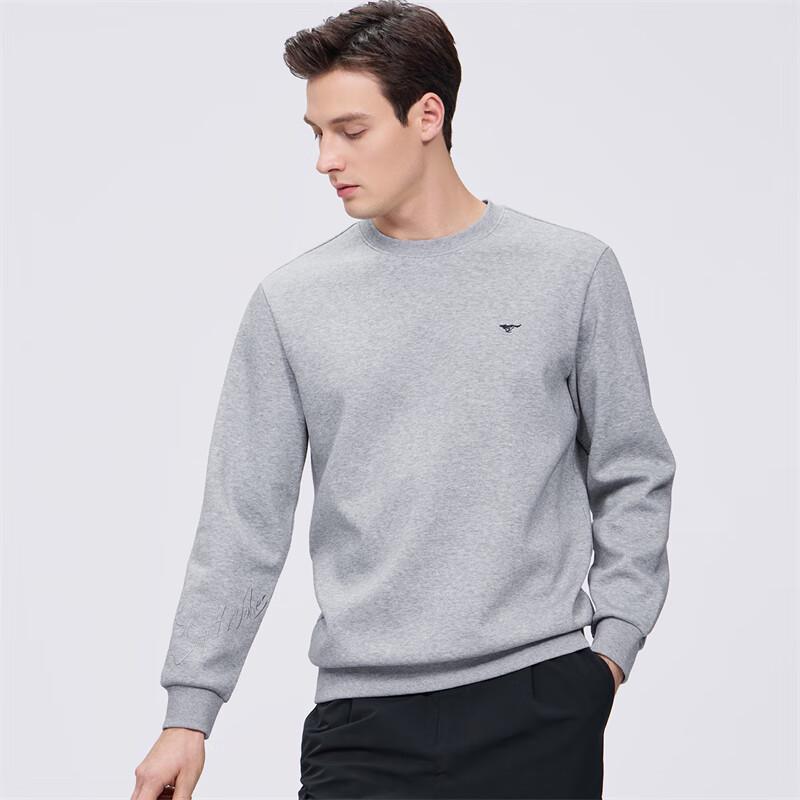 Septwolves Men's Casual Embroidered Pullover Sweatshirt