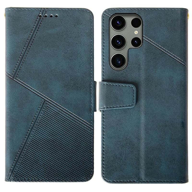 For Samsung Galaxy S24+ Calf Texture Leather Case Wallet Phone Cover