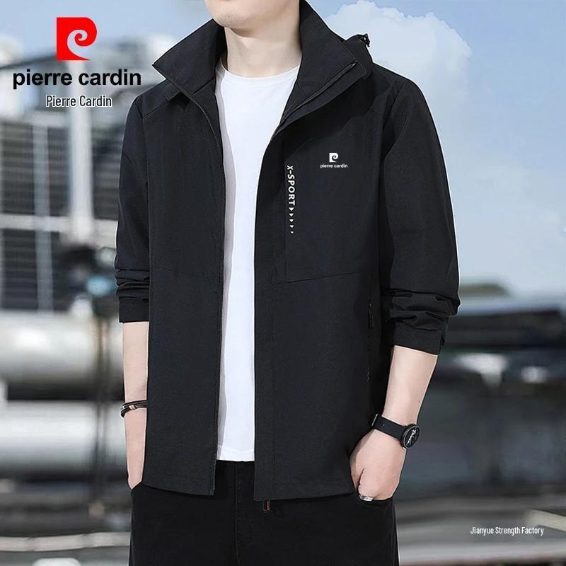 Pierre Cardin Men's Waterproof Windbreaker: Loose-Fit Casual Jacket for Spring & Autumn