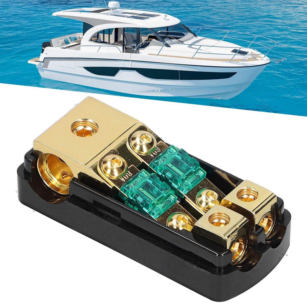 Fuse Holder, Qiilu 1 In 2 Out 0/4 AWG To 4/8 AWG Audio Power