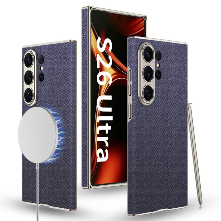 GKK Skin Feel Curved Leather Nylon Magnetic Phone Case For Samsung Galaxy S26 Ultra 5G
