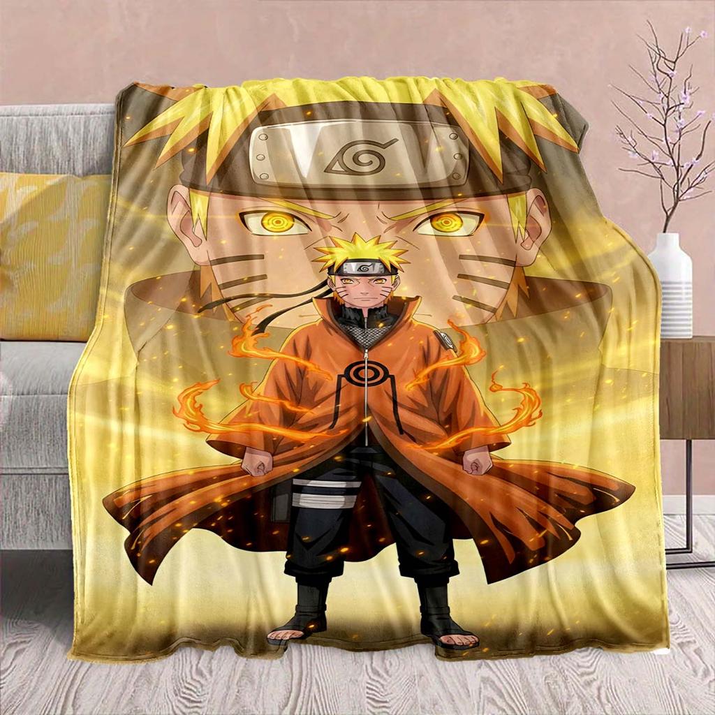 Naruto Anime Flannel Blanket - Soft Warm Perfect for Sofa, Bedding Camping Travel Office Home Decor