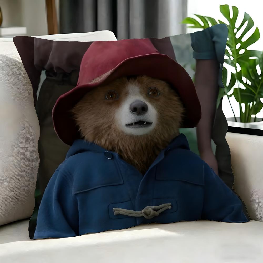 Cartoon Paddington Bear Cushion Cover Cushion Cover Set 4Pcs 50X50 45X45 40X40 Pillowcase Decorative Sofa Home Decor