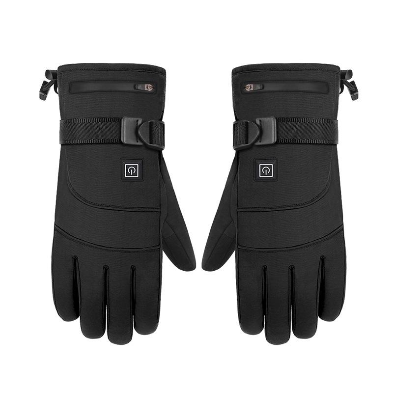 Gants d'hiver chauffants électriques coupe-vent et imperméables pour moto, ski et utilisation de l'écran tactile