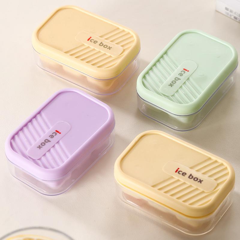 6 Grid Push Ice Cube Mould Ice Compartment Mini Summer Ice Mould Ice Storage Box Home Ice Cube Mould With Lid